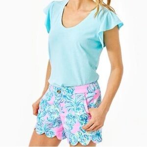 Lilly Pulitzer Buttercup Stretch Shorts pelican pink Beat the heat size 10 NWT